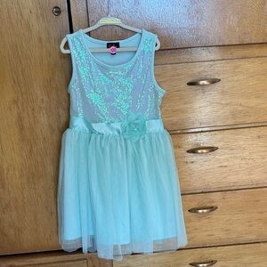 Sparkling Aqua Sequin Dress